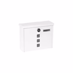 Chance E7101 Galvanised Steel Letter Box, Size M (DIN A4), with Protective Flaps for Display and Lock, Post Box with Viewing ...