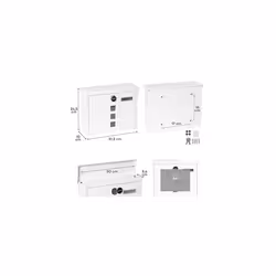 Chance E7101 Galvanised Steel Letter Box, Size M (DIN A4), with Protective Flaps for Display and Lock, Post Box with Viewing Window and Name Plate,