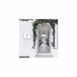 Chance E7101 Galvanised Steel Letter Box, Size M (DIN A4), with Protective Flaps for Display and Lock, Post Box with Viewing Window and Name Plate,