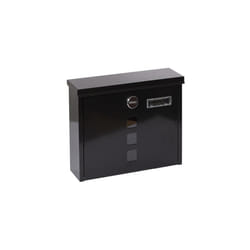 Chance E7104 Galvanised Steel Letter Box Size M (A4) with Protective Flaps for Slot and Lock, Post Box with Viewing Windows and Name Plate, Easy