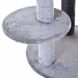 PawHut Grey 3-Tier Cat Tree With Scratching Posts | Cat Tree House