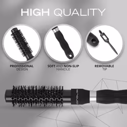 Corioliss | Hair Roller Brush for Women | Professional Hair Brush Ceramic | Ideal for Short Hair and Precise Work Styling 25 mm