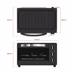 Grunkel HR-23HN toaster oven 23 L 1600 W Black