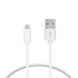 Ksix USB-A to Lightning 12 W charge and data cable, Made For iPhone, 1 m, White