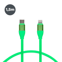 Contact USB-C to Lightning 20 W charge and data cable, Fast charge, 1 m, Green
