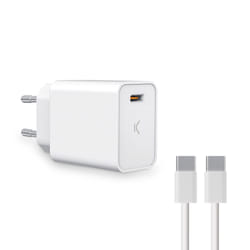 Ksix B1740CDC20PD mobile device charger Universal White AC Fast charging Indoor
