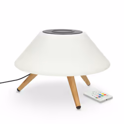 Ksix Omni Lamp and Wireless Charger 10W, Qi Technology, Bluetooth Speaker, 7 colors, Remote Control, Indoor, AC, USB, Wireles ...