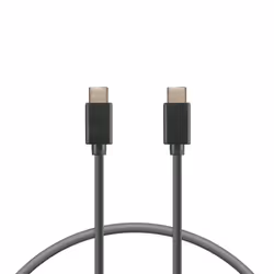 Ksix USB-C to USB-C 12 W charge and data cable, USB 3.0, 1 m, Black, 1 m, USB C, USB C, USB 3.2 Gen 1 (3.1 Gen 1), 0.48 Gbit/ ...
