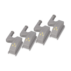 Ksix Pack of 4 hinge LED lights, Switch, 3 LEDs lighting, Warm white 3000K