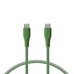 Ksix Charging Cable USB-C to USB-C, 1 meter, Compatible with Ultra-Fast Charging, Green