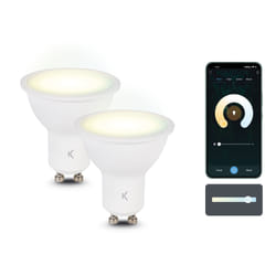 Ksix Pack 2 SmartLED Smart Bulbs, 5,5W, 400 lumens, GU10 Base, CCT, WiFi