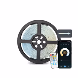 Ksix BXLEDST5M21, Universal strip light, Ambience, Indoor, Balcony, Bathroom, Bedroom, Kitchen, Adhesive tape, Black