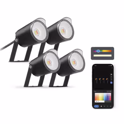 Ksix BXOUTL1, Outdoor spot lighting, Black, Acrylonitrile butadiene styrene (ABS), Polycarbonate (PC), IP44, IP65, Facade, Ga ...