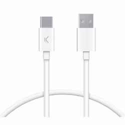 Ksix BXCUC03BL, 1 m, USB A, USB C, USB 2.0, 0.48 Gbit/s, White