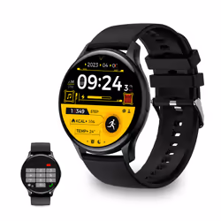 Ksix BXSW16R 3.63 cm (1.43") AMOLED 22 mm Digital 466 x 466 pixels Touchscreen Black