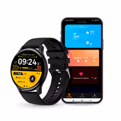 Ksix BXSW16R 3.63 cm (1.43") AMOLED 22 mm Digital 466 x 466 pixels Touchscreen Black