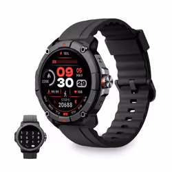 Ksix Compass 3.51 cm (1.38") TFT 52 mm Digital 240 x 240 pixels Touchscreen Black GPS (satellite)