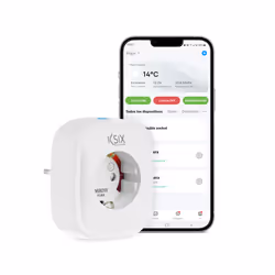 Ksix Smart Energy Slim Smart Plug, 1 power outlet, Wi-Fi, App