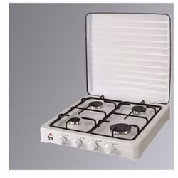 FM Calefacción HG-400, White, Countertop, Gas, Enamelled, 4 zone(s), 4 zone(s)