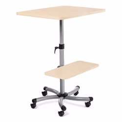 Rocada 3050/1, Straight, Rectangular shape, Metal, Home office, Silver, Beech