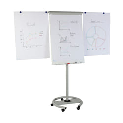 Rocada VISUALLINE Mobile Magnetic Flipchart (Height Adjustable with Ca