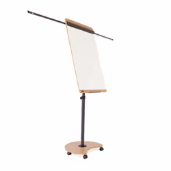 ROCADA NATURAL Mobile Flipchart with Magnetic Dry Wipe Surface Converts into Table - Oak