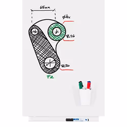 Rocada 6425R whiteboard 1000 x 1000 mm Steel Magnetic