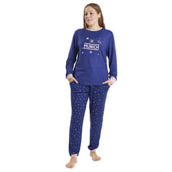Pijama Manga Larga Cuello Redondo Cp0400 Mujer - blue, L