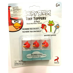 "Angry Birds" Pencil Toppers 6 Pack: ( 3 Red Birds + 3 Mystery)
