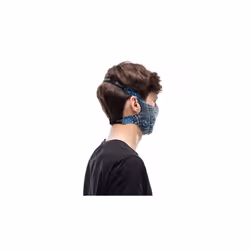 mouth mask Bluebay 3-layer polyester blue size one-size