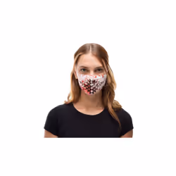 mouth cap Azir cotton 3-layer red/white size one-size