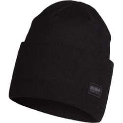 Buff Unisex Knitted Warm Winter Beanie Hat - One Size, Black