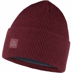 Buff Unisex Crossknit Warm Winter Beanie Hat - One Size, Red Mahogany