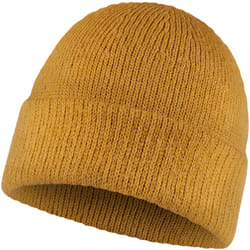 Buff Unisex Knitted Warm Winter Beanie Hat - One Size, Ocher