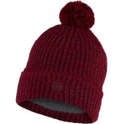 Buff Unisex Knitted Fleece Lined Warm Winter Beanie Hat - One Size, Red Mahogany