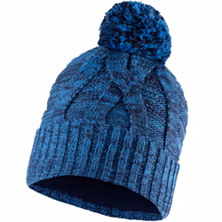 Buff Kids Knitted Fleece Lined Warm Winter Beanie Hat - One Size, Azure Blue