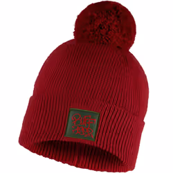 Buff Kids Knitted Warm Winter Beanie Hat - One Size, Red Mahogany