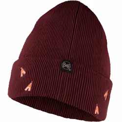 Buff Kids Knitted Warm Winter Beanie Hat - One Size, Maroon