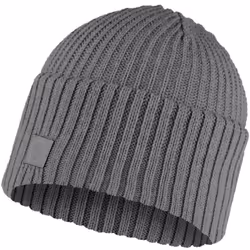 Buff Unisex Knitted Warm Winter Beanie Hat - One Size, Grey Melange