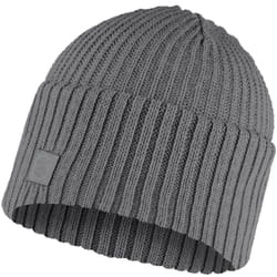 Buff Unisex Knitted Warm Winter Beanie Hat - One Size, Grey Melange