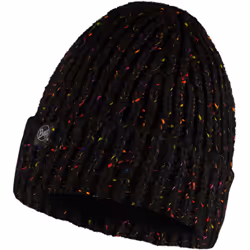 Buff Unisex Knitted Fleece Lined Warm Winter Beanie Hat - One Size, Black