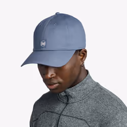Buff Adults Solid UPF 50 6 Panel Lightweight Running Baseball Cap Hat - One Size, Zire Steel