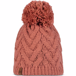 Buff Unisex Knitted Fleece Lined Warm Winter Beanie Hat - One Size, Crimson