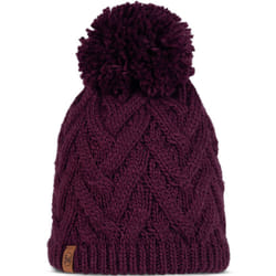 Buff Unisex Knitted Fleece Lined Warm Winter Beanie Hat - One Size, Crimson