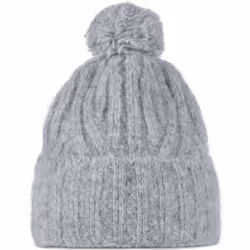 Buff Unisex Nerla Chunky Knit Fleece Beanie Bobble Hat - One Size, Grey