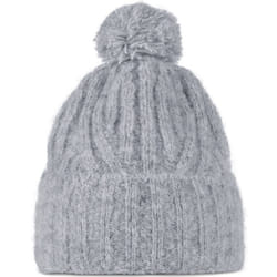Buff Unisex Nerla Chunky Knit Fleece Beanie Bobble Hat - One Size, Grey