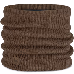 Buff Unisex Knitted Fleece Lined Neckwarmer - One Size, Brindle Brown
