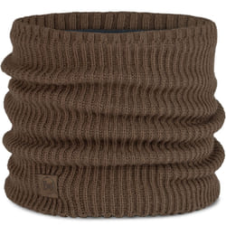 Buff Unisex Knitted Fleece Lined Neckwarmer - One Size, Brindle Brown