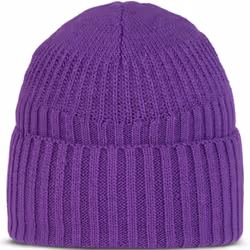 Buff Unisex Renso Chunky Knit Cuffed Fleece Lined Beanie Hat - One Size, Purple