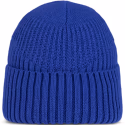 Buff Unisex Renso Chunky Knit Cuffed Fleece Lined Beanie Hat - One Size, Cobalt
